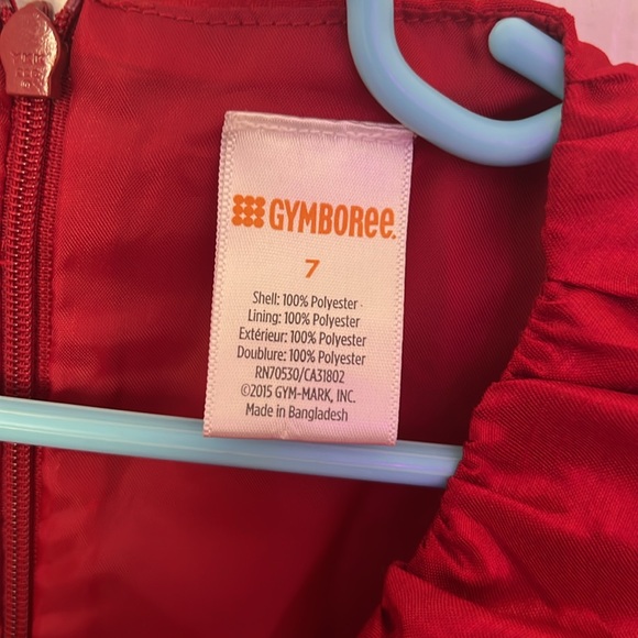 GYMBOREE Red Holiday Dress with Bow Size 7 - Picture 3 of 3